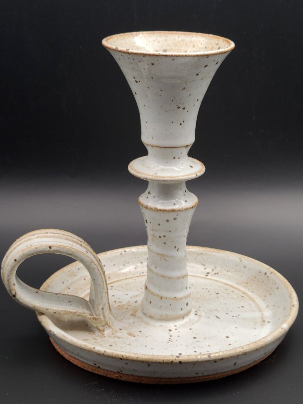 Bill Tyner Signed Vintage Pottery Chamber Candlestick Plus Ephemera